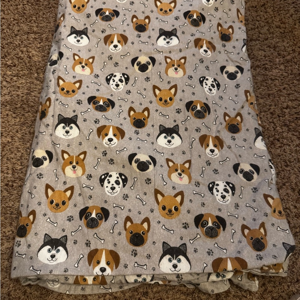 Twin Dog Print Sheet Set – Fitted, Flat & Pillowcase